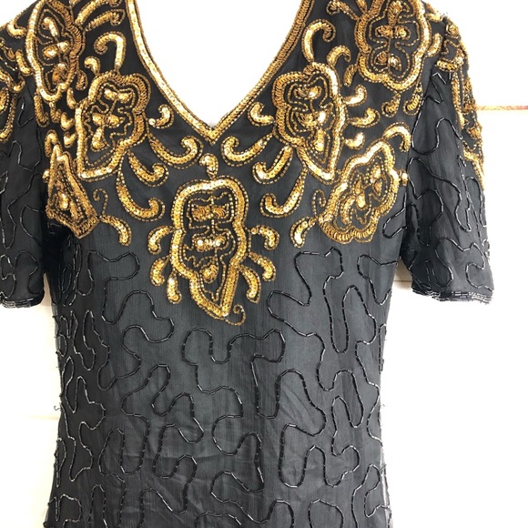 Black beaded dress - Picture 2 of 8